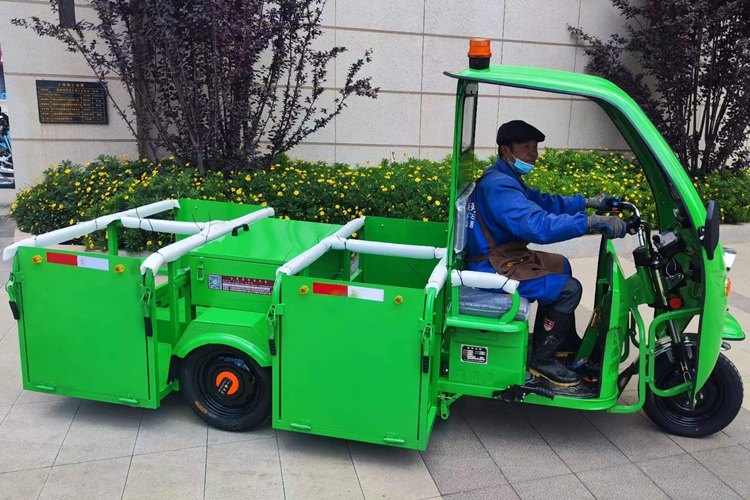 電動垃圾清運(yùn)車 電動三輪四桶車 適用于城鎮(zhèn)街道車站工廠